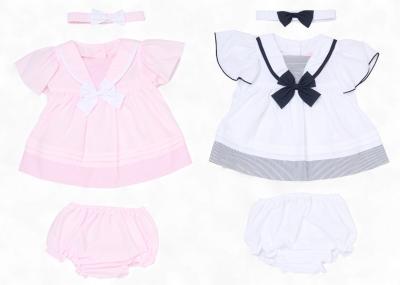 RBH12805-B  Sailor BowDress Set  (9-24 months)