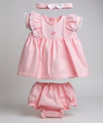 RBH12819-A  Floral and Lace Dress Set  (0-9 months)