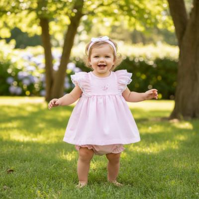 RBH12819-B  Floral and Lace Dress Set  (9-24 months)