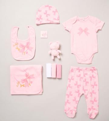 RBH14897  10 Piece Layette "Bows"  (Newborn - 6 months)