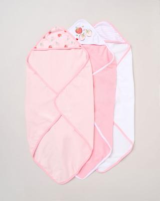 Rock a bye boutique H14924 * RBH14924 Hooded Towel and Wash Cloth Set "Strawberry"