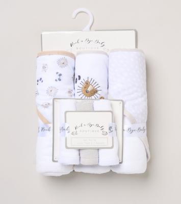 Rock a bye boutique H15012 * RBH15012 Hooded Towel and Wash Cloth Set "Animals"