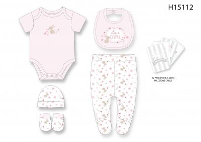 RBH15112  Bunny Milestone 6 Piece Set  (NB - 6m)