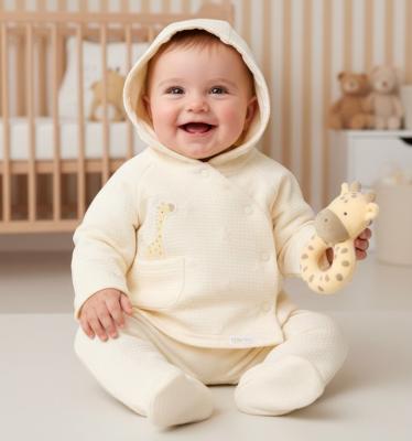 RBJ15448 Star Textured Quilted Hooded Set & Toy (Nb-6 months)