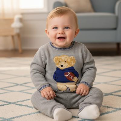 RBJ15521 True Knit Cotton Teddy Jumper & Trousers ( 0-12 months)