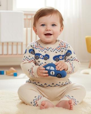 RBJ15600 True Knit Cars Jumper & Trousers ( 0-9 months)