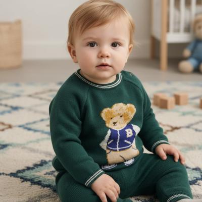RBJ15729 True Knit Cotton Teddy Jumper & Trousers ( 0-12 months)