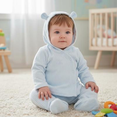 RBJ16016 Ribbed Velour Jacket and Trousers (Newborn -6 months)