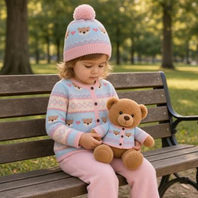 RBJ16359G True Knit Teddy Jumper & Trousers ( 2-4 years)