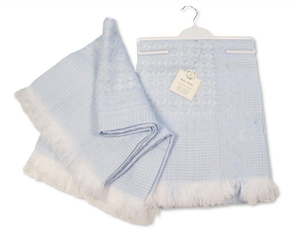 Snuggle Baby  5035320600338 SB110-033S Sky Shawl with Fringe