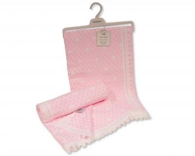 SB110-413P Pink "Hearts" Shawl