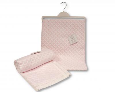 SB110-422-P Pink "Braid and Lace" Shawl