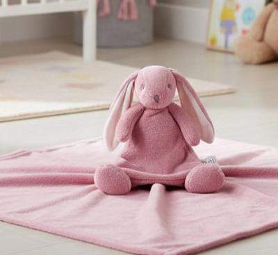 SB112-2043DP Dusky Pink Bunny Rabbit Comforter & Blanket