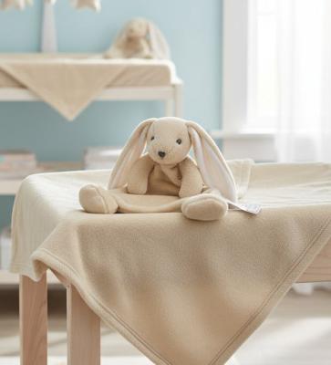 SB112-2043T Taupe Bunny Rabbit Comforter and Blanket