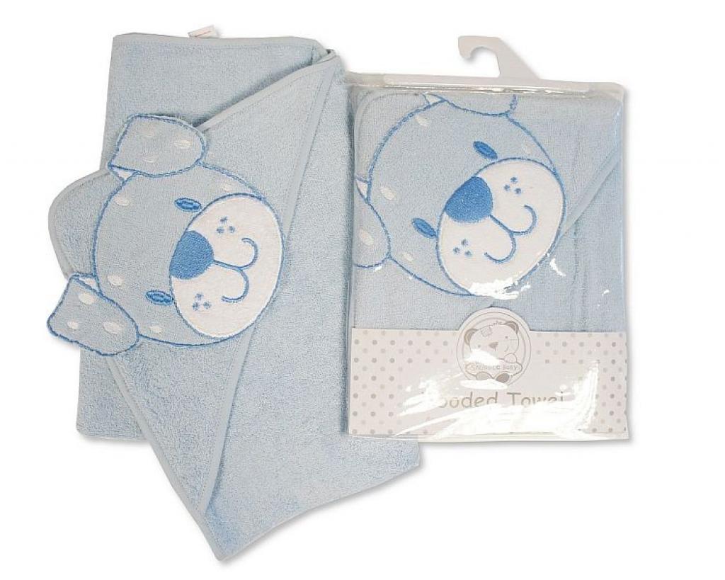 Snuggle Baby SB120-095 503532062095 4 SB120-095 "Dog" Hooded Towels Sky
