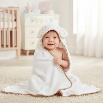 SB120-107T "Elephant" Hooded Towels White/Taupe