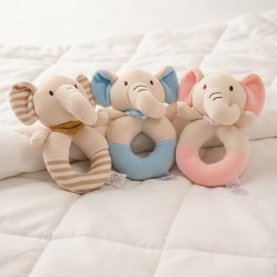 SB25-1251A Plush Elephant Ring Rattle SINGLE (Choose Colour)