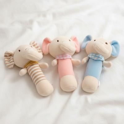 SB25-1252A Plush Elephant Stick Rattle SINGLE (Choose Colour)