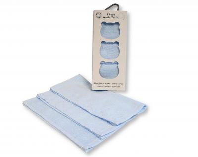 SB25-1277S Sky Boxed Gift 3 Pack Cotton Wash Cloths