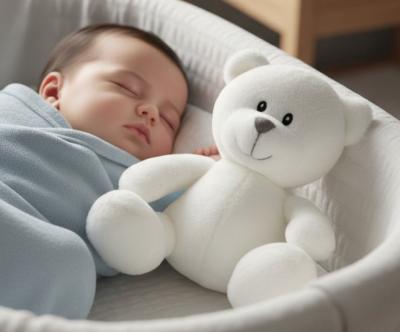 SK10163W White Baby Bundles Bears 15cm