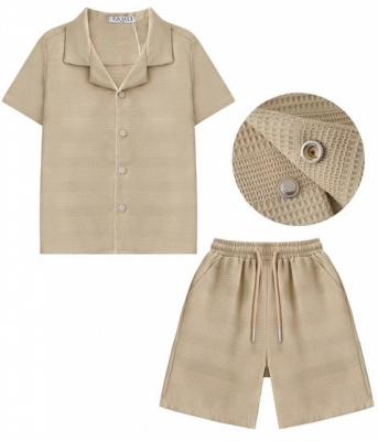 SMYG7036BI   Waffle Shirt & Shorts Set  ( 12-24 months)
