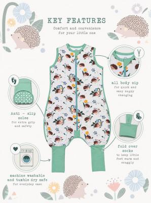 SSSS-2-HED  Hedgehog 2.5 Tog Sleep Suit  (3-36 months Choose)