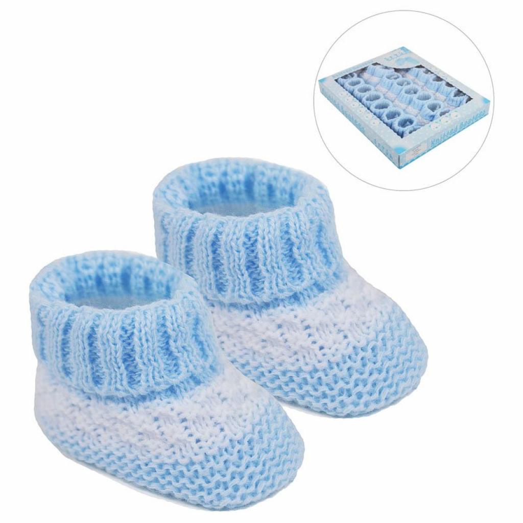 Soft Touch  * STS437-B Sky Stripe booties (newborn)