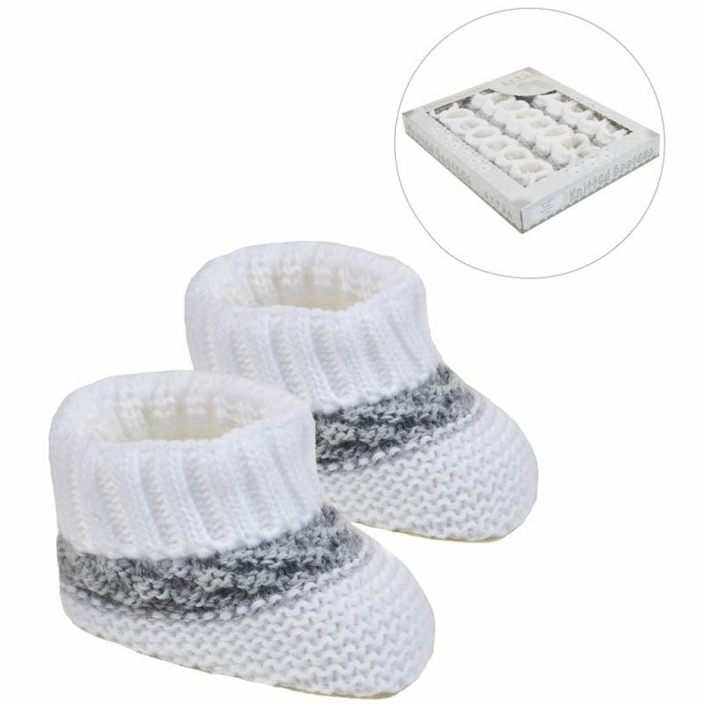 Soft Touch  * STS437-W Stripe booties (newborn)