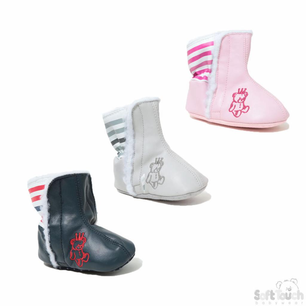 Soft Touch  5023797207877 STB1201 "Bear" Faux Fur Boots (6-15 months)