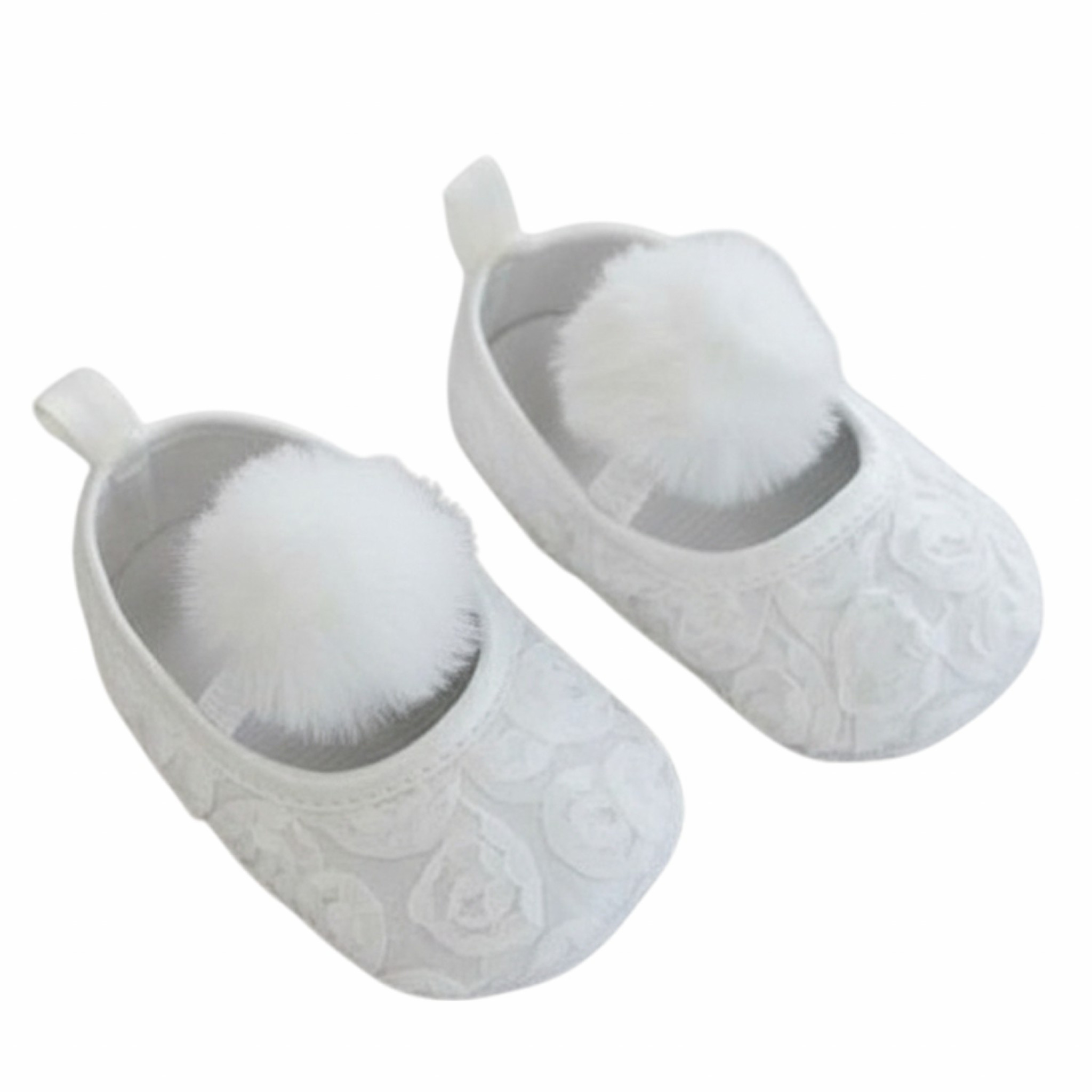Soft Touch 5023797210419 STB2230W Pom pom shoe (6-15 months)