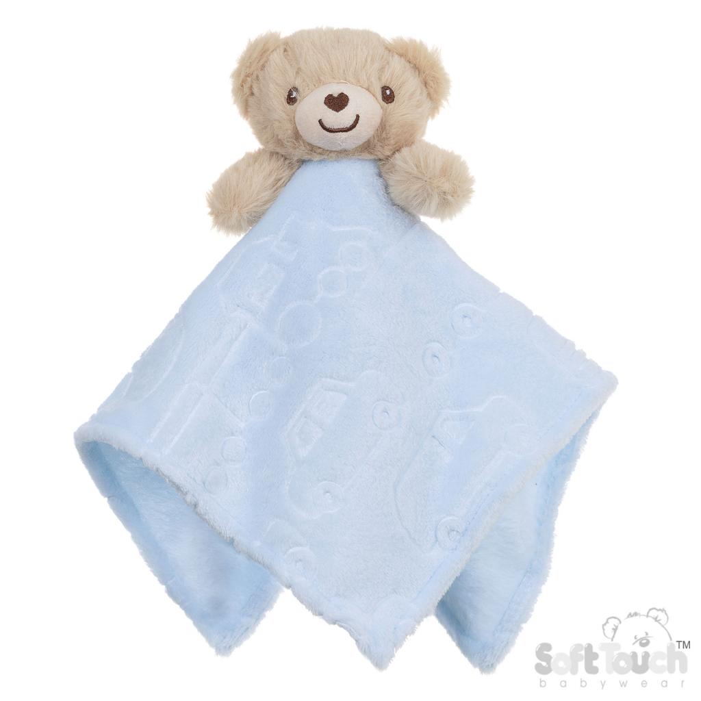 Soft Touch 4BC305-B 5023797318801 STBC305-B Blue Bear  Comforter with embossed cars