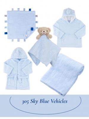 Soft Touch 4BC305-B 5023797318801 STBC305-B Blue Bear  Comforter with embossed cars
