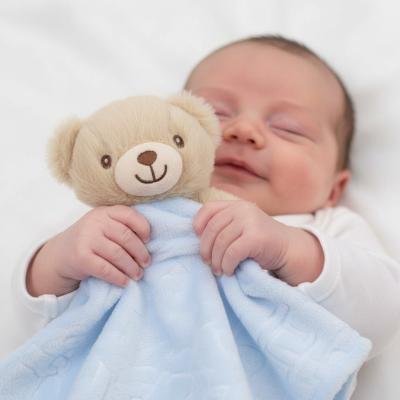 STBC305B Blue Bear Comforter with embossed cars