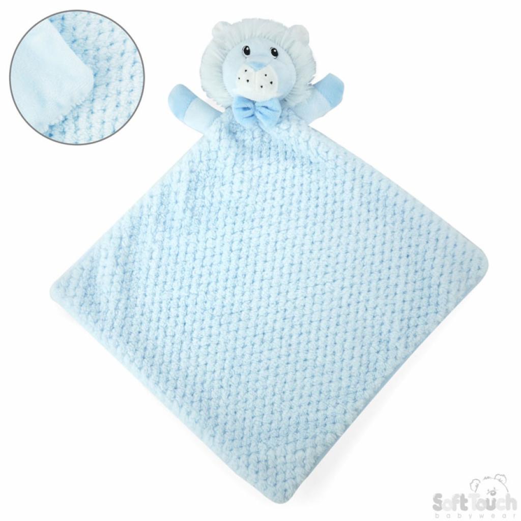 Soft Touch 4BC46-B 5023797309625 STBC46-B Blue Waffle Lion Comforter