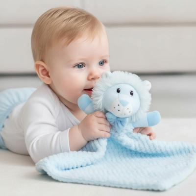 STBC46B Blue Waffle Lion Comforter