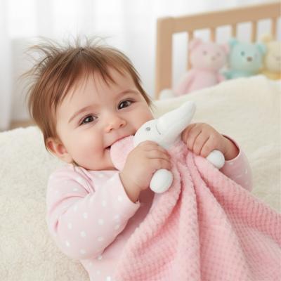STBC48P Pink Waffle Elephant Comforter with Crinkle Ears