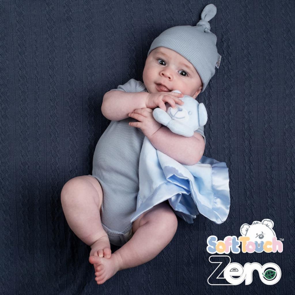 Soft Touch Zero 4H4500-B * STBH4500-DBl Dusty Blue  Ribbed Hat (0-6 months)