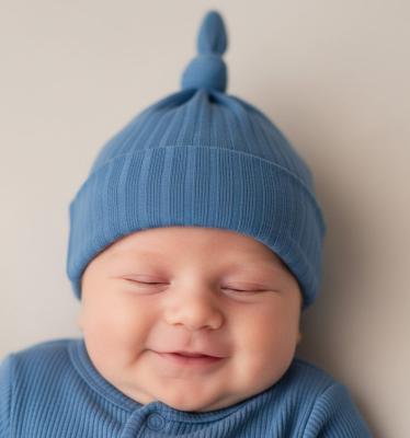 STBH4600-AZ Azure Ribbed Hat (0-6 months)
