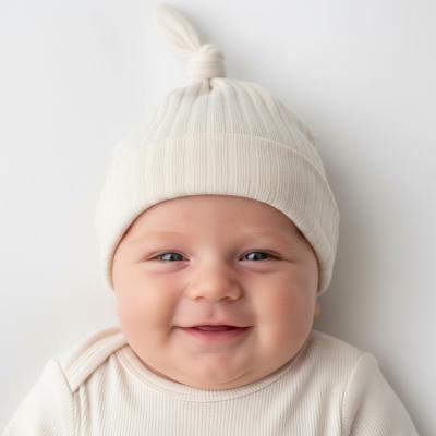 STBH4600-Bi Biscuit Ribbed Hat (0-6 months)