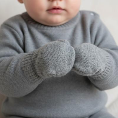 STBM704-C-SG Sage Green Brushed Cotton Mittens (NB-12 months)
