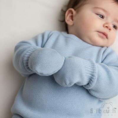 STBM704-C-B Brushed Cotton Mittens Sky (NB-12 months)