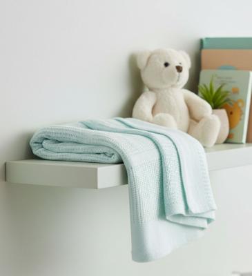STCBP51-MIN Green Cotton cellular blanket