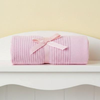 STCBP51-P Pink Cotton cellular blanket