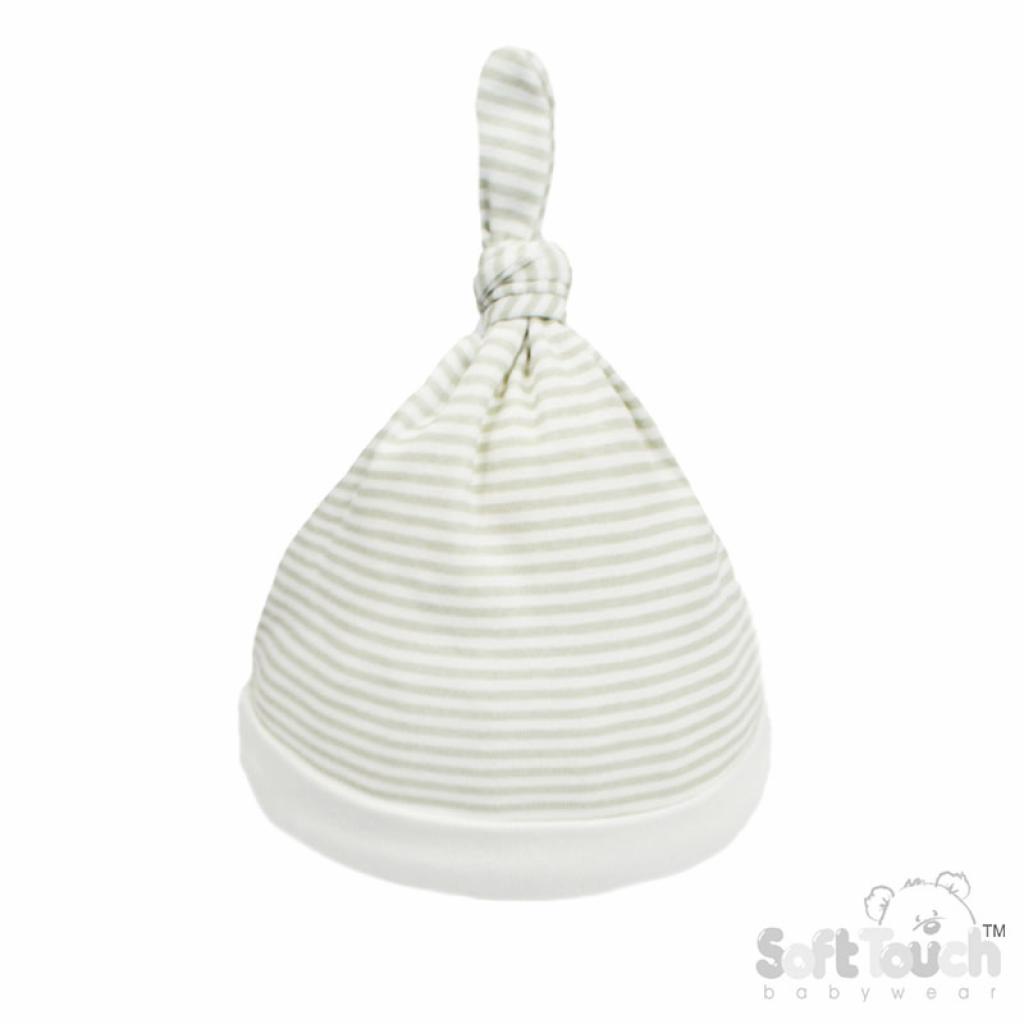 Soft Touch  5023797311000 STCC07-H Stripe Knot Hats( 0-6 months)