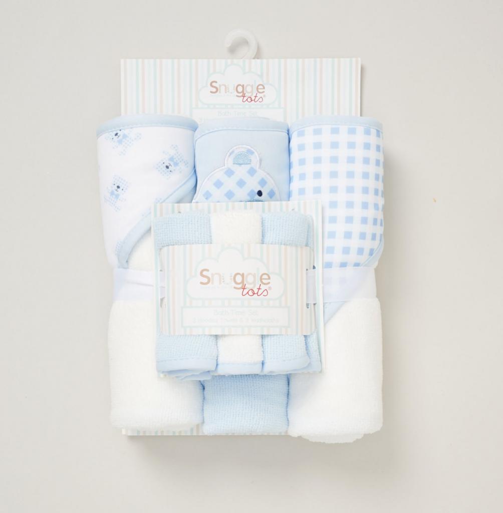 Snuggle Tots E08825 5056756507626 STE08825 "Bear" Hooded Towel and Wash Cloth Set