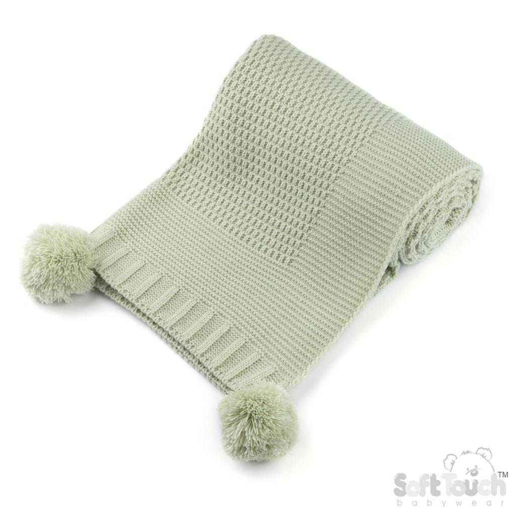Soft Touch Zero ABP712-BMI 5023797318993 STEABP712-BMI Mint Elegance Ribbed Wrap with Pom  Poms