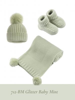 Soft Touch Zero ABP712-BMI 5023797318993 STEABP712-BMI Mint Elegance Ribbed Wrap with Pom  Poms