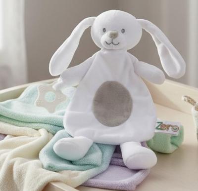 STEBC62-Wh White Eco Bunny Teething Ring Comforter