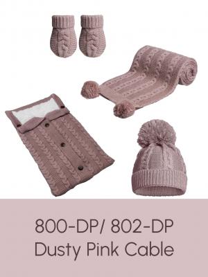 Soft Touch Zero EH800 5023797313332 STEH800-DP Dusky Pink "Zero" Cable Hat (NB-12 months)
