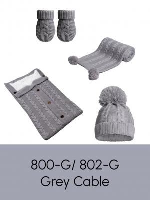 Soft Touch Zero EH800 5023797313325 STEH800-G Grey "Zero" Cable Hat (NB-12 months)